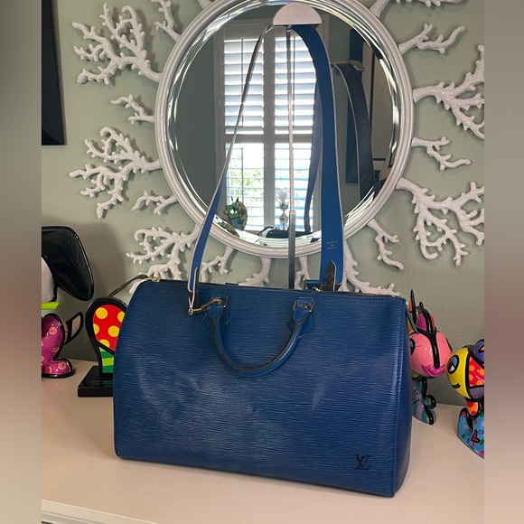 Louis Vuitton Blue Epi Leather Speedy 45 - Picture 9 of 9